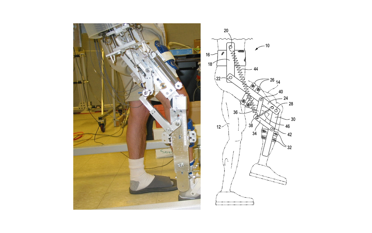 Gravity-balancing leg orthosis