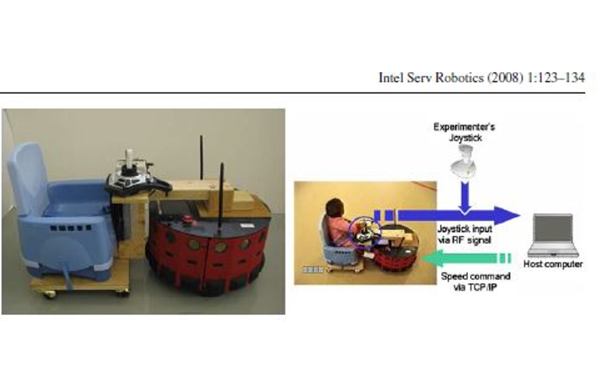 Mobile robot with cart, seat and joystick