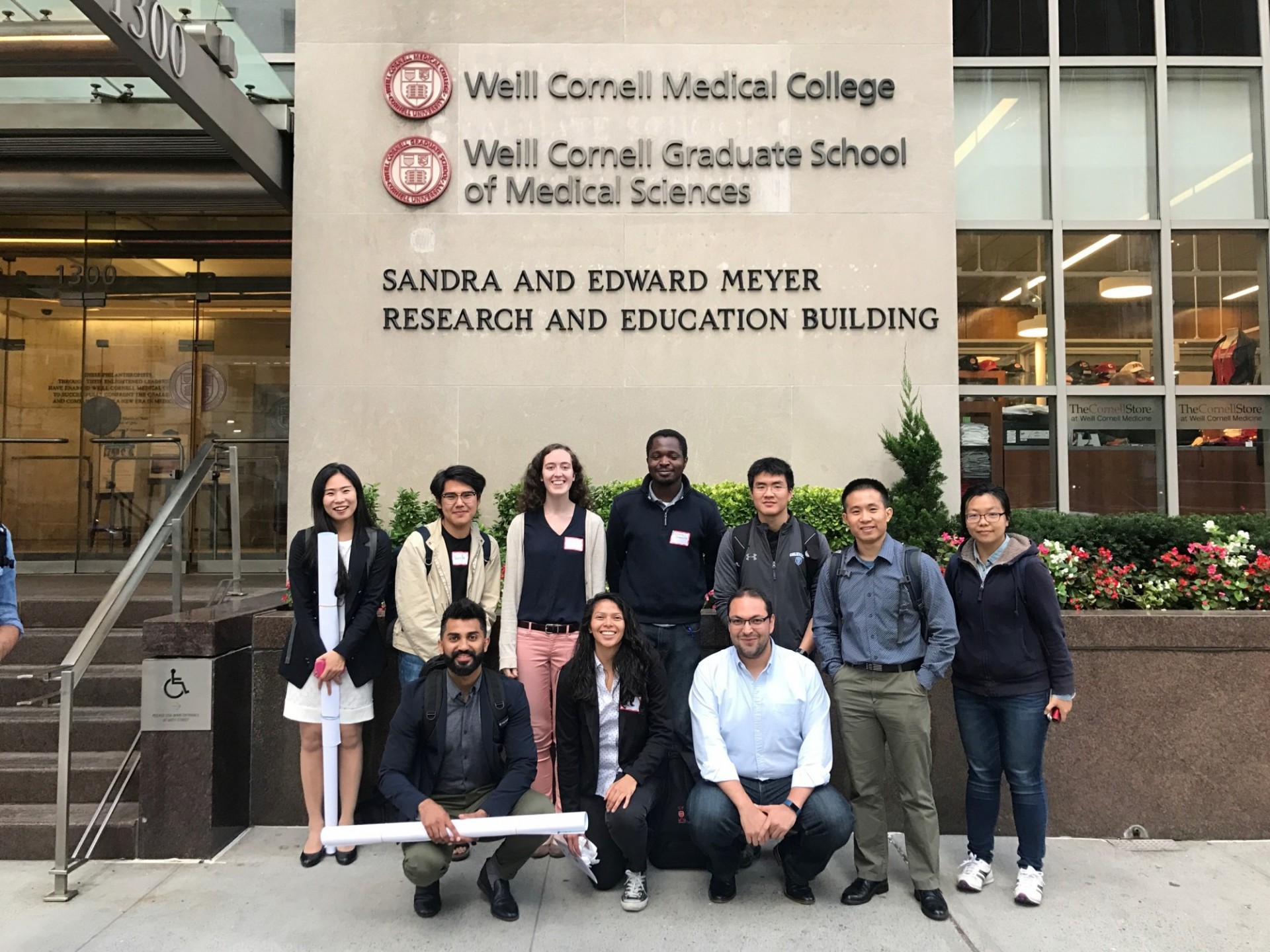 ROAR Lab group photo at Weill Cornell Medical School's Entrance