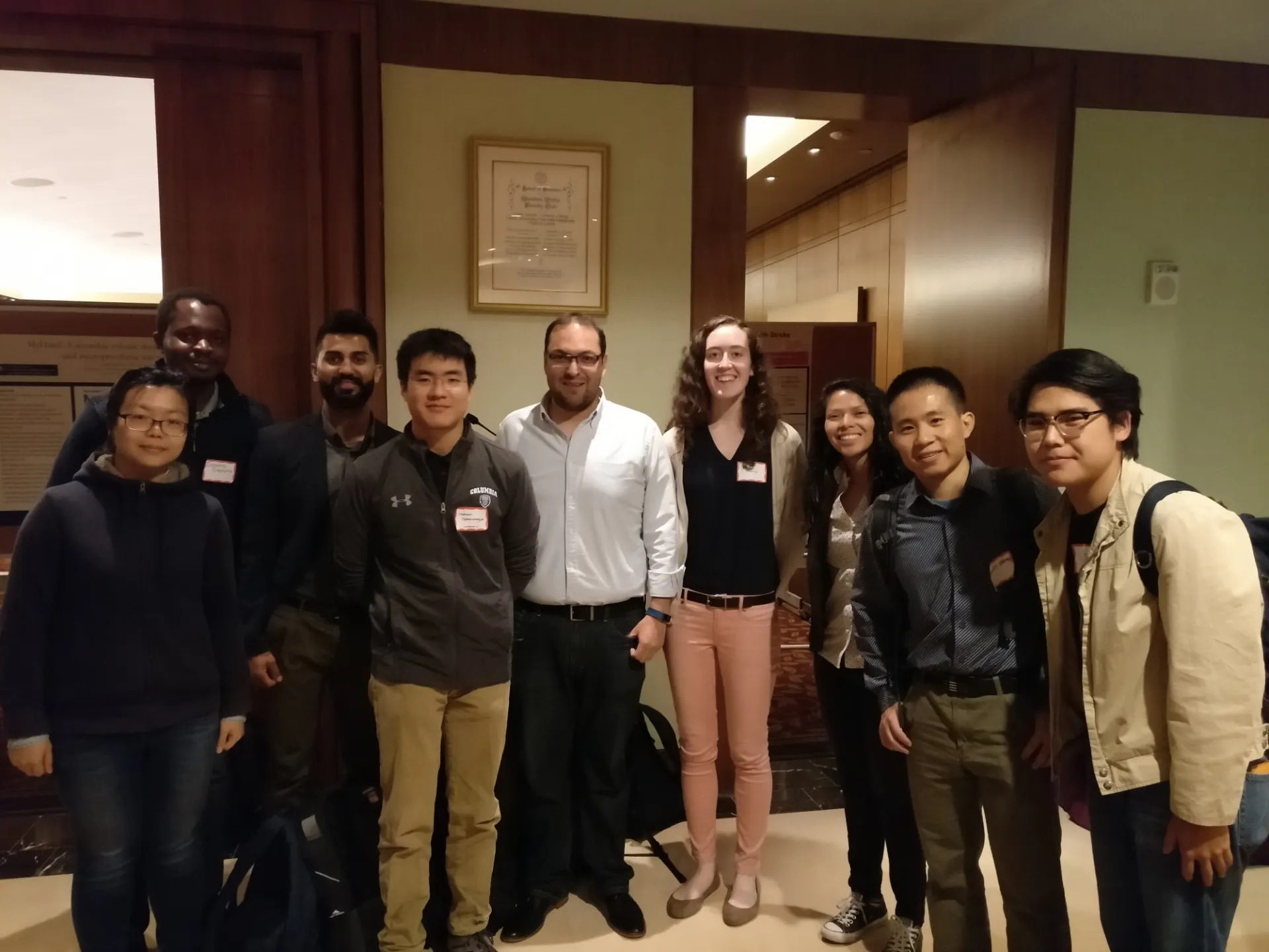 ROAR Lab group photo during cocktail hour