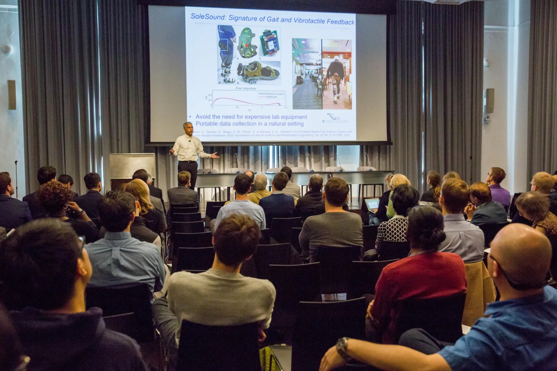 Professor Agrawal presenting on the “Frontiers in Robotics” Conference