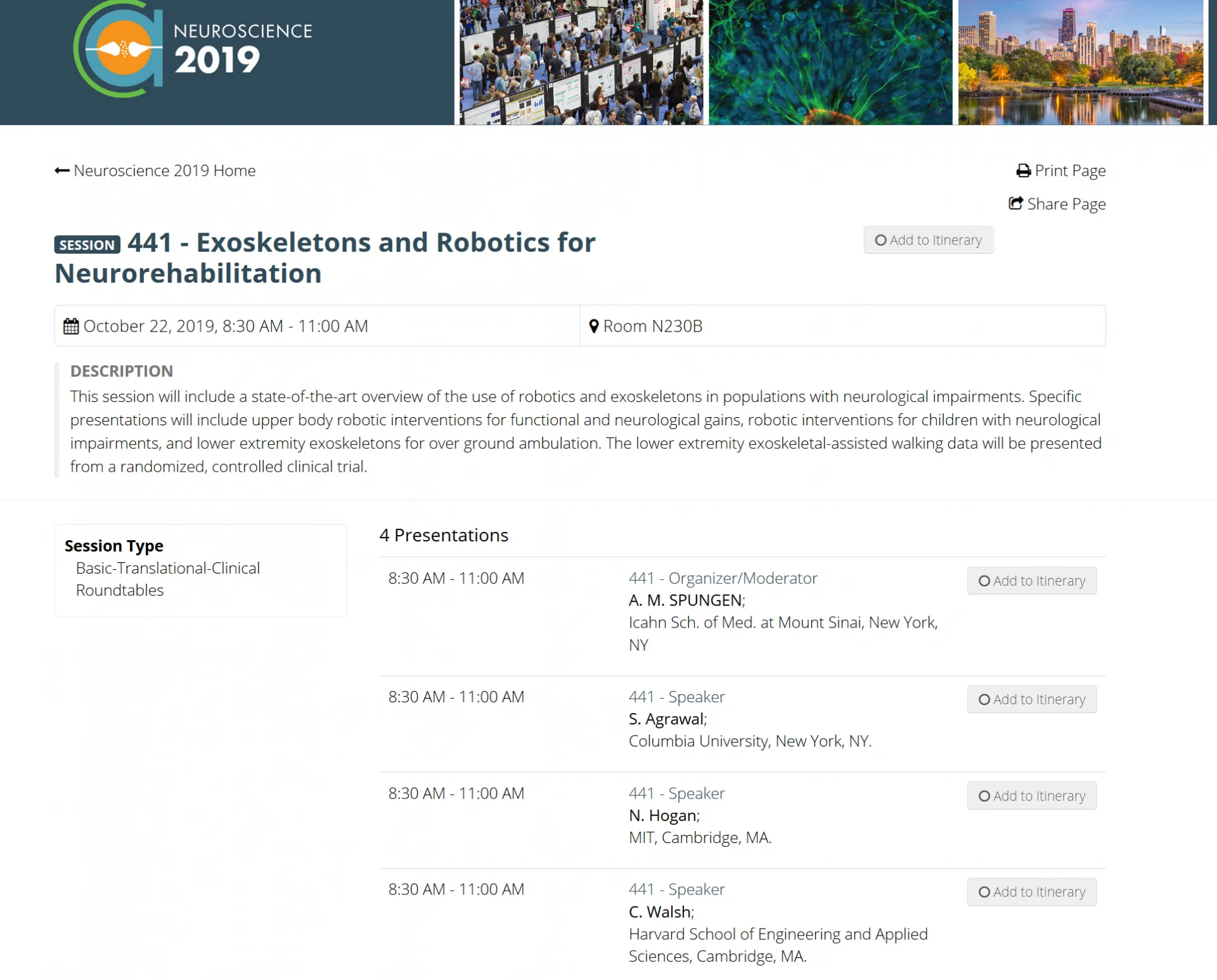 speakers at Clinical-Translational Roundtables