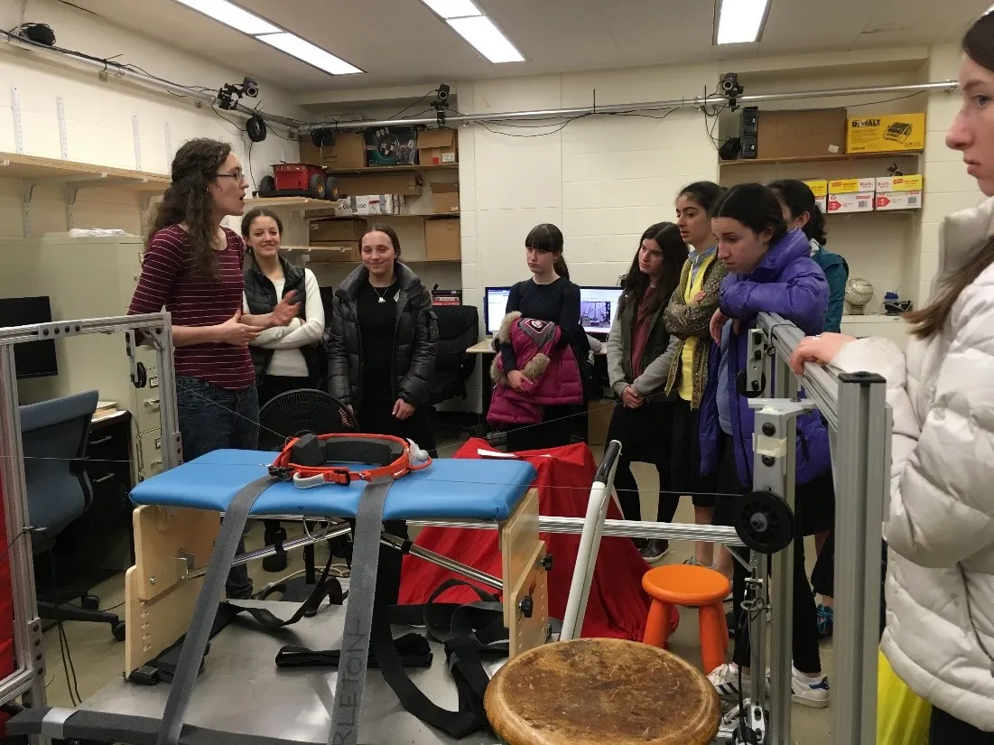 Lab tour with students from Stella K. Abraham High School for Girls